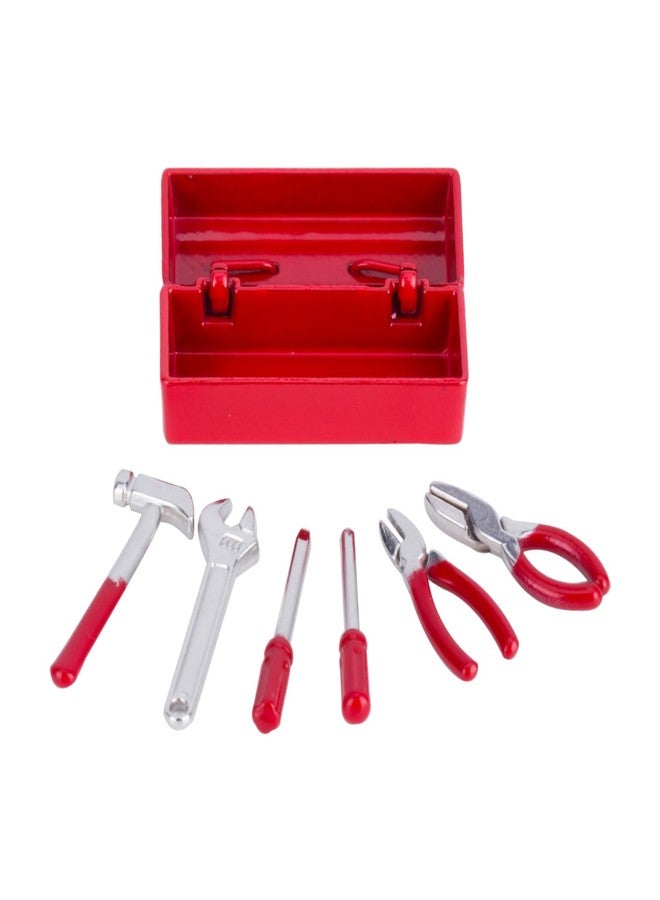 G.T.R RC 1:10 Scale RC Crawler Accessories Simulation Decoration Tools Mini Decorative Wrench Hammer Screwdriver Toolbox for 1/10 RC Crawler Car SCX10 D90 D110 TF2 TRX4 (Red) - Image 1